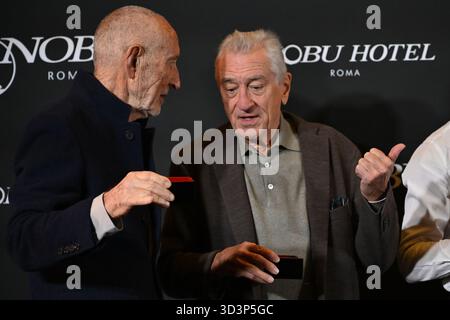 Meir Teper und Robert de Niro nehmen am 6. November 2025 in Rom, Italien, an der Eröffnung des Nobu Hotels im Nobu Hotel Rome Teil Stockfoto