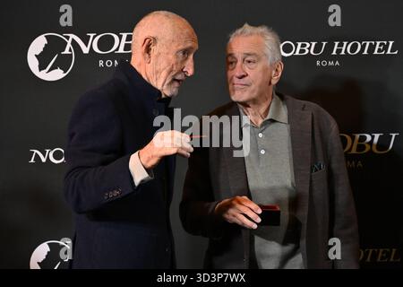 Neuigkeiten - Eröffnung des Nobu Hotels in Rom Robert de Niro Teilnahme an der Eröffnung des Nobu Hotels im Nobu Hotel Rome am 6. November 2025 in Rom, Italien, Rom Nobu Hotel Italien Copyright: XDomenicoxCippitellix/xLiveMediax LPN 2126199 Stockfoto