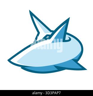 Kreative weiße Hai Logo Vektor Design Symbol Illustration Stock Vektor