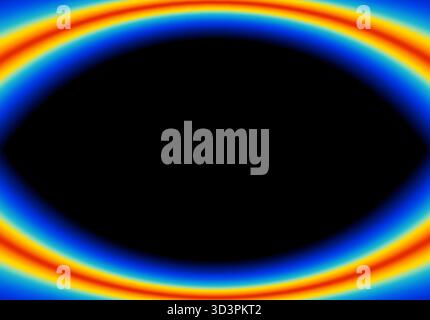 Abstrakte Form, die in Neonlicht leuchtet, mit Heatmap-Farbpalette Stock Vektor