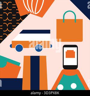 Minimales Sperrsymbol – Clean Black Outline Vorhängeschloss Vector Symbol für Sicherheit, Datenschutz, Schutz, UI/UX Design, Mobile Apps, Websites und Digital Inter Stock Vektor