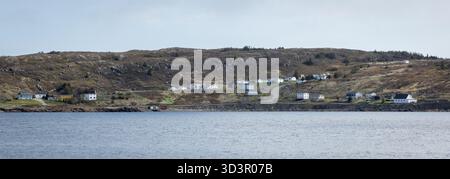 Panoramablick auf eine kleine Gemeinde Stockfoto