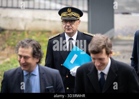 Paris, Frankreich. November 2025. Der Pariser Polizeipräfekt Patrice Faure besuchte am 7. November 2025 die Gustave Ferrie Berufsschule (Lycee Professionnel pro) im 10. Pariser Arrondissement. Foto: Alexis Jumeau/ABACAPRESS.COM Credit: Abaca Press/Alamy Live News Stockfoto