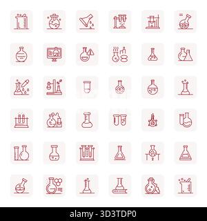 Professionelle Sammlung von 36 Regular Bold Outline Vektorsymbolen, die Becher darstellen, gefertigt mit Retina Ready editierbarer Präzision für Unternehmen Stock Vektor