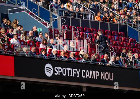 Joan Laporta, Präsident des FC Barcelona während des Trainings am 7. November 2025 in Spotify Camp Nou, Barcelona, Spanien. Stockfoto