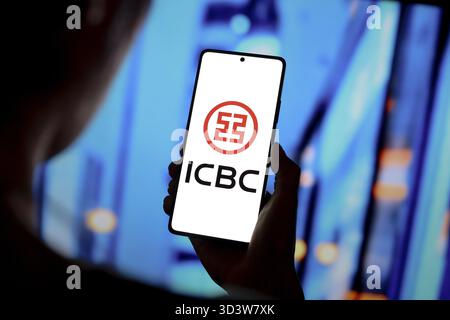12. September 2024, Paraguay. In dieser Fotoabbildung wird das Logo der Industrie- und Handelsbank von China (ICBC) auf einem Smartphone-Bildschirm angezeigt Stockfoto