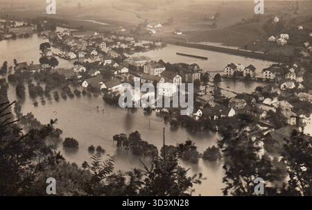Kerhartice, Ústí nad Orlicí, historische Postkarte, 1920er Jahre Stockfoto