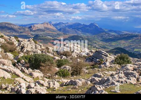 El Torcal de Antequera, Naturschutzgebiet, Provinz Málaga, Spanien Stockfoto