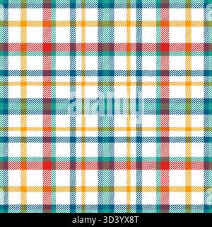 Nahtloses Karomuster. Wiederholte Prüfung. Das sich wiederholende Karomuster-Material sorgt für Designdrucke im Karomuster. Prüft die quadratische Linie. Tartan-Repeat-Textil. Vichi Stock Vektor