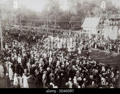 Die Hochzeit von Prinzessin Attia Hanem von Ägypten und Djillaleddin Pacha, Sohn eines Großwesirs, wird 1913 gefangen genommen. Stockfoto