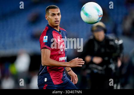 Rom, Italien. November 2025. Riyad Idrissi von Cagliari Calcio während der Serie A Enilive Match zwischen SS Lazio und Cagliari Calcio am 3. November 2025 in Rom Credit: Giuseppe Maffia/Alamy Live News Stockfoto