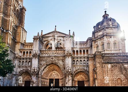 Primatenkathedrale der Heiligen Maria von Toledo, allgemein bekannt als Kathedrale von Toledo, in Toledo, Spanien, Europa Stockfoto