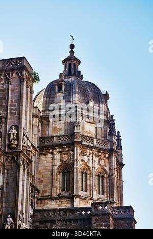 Detail der Primatenkathedrale der Heiligen Maria von Toledo, allgemein bekannt als Kathedrale von Toledo, in Toledo, Spanien, Europa Stockfoto
