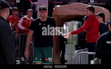 Belgrad, Serbien. November 2025. Konstantinos Mitoglou von Panathinaikos während des Euroleague Basketballspiels zwischen Crvena Zvezda (Roter Stern) und Panath Stockfoto