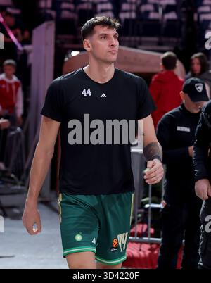 Belgrad, Serbien. November 2025. Konstantinos Mitoglou von Panathinaikos während des Euroleague Basketballspiels zwischen Crvena Zvezda (Roter Stern) und Panath Stockfoto