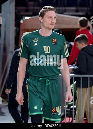 Belgrad, Serbien. November 2025. Marius Grigonis von Panathinaikos während des Euroleague Basketballspiels zwischen Crvena Zvezda (Roter Stern) und Panathinaiko Stockfoto