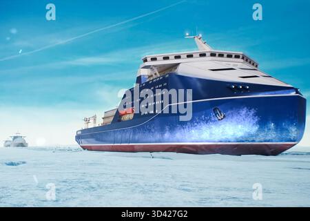 Ein Eis enpalled naldo, Eis brechen Schiff. Stockfoto