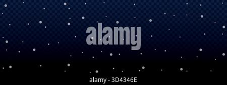 Fallender Schnee, Schneeflocken. Vektor-Schneefall-Element, Schneeflocken, transparenter Hintergrund Stock Vektor
