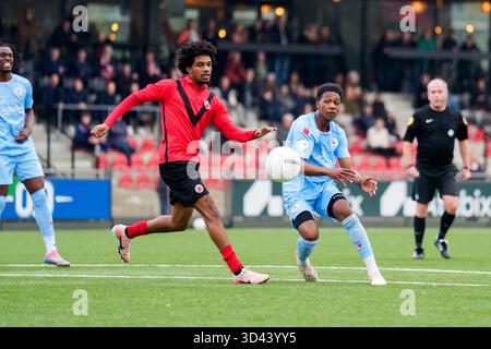 Amsterdam, Niederlande. November 2025. AMSTERDAM, 08-112025, Sportpark Goed Genoeg, Saison 2025/2026, Dutch Tweede Divisie Football, Spiel zwischen AFC und Jong Sparta Rotterdam, Foto zeigt Credit: Pro Shots/Alamy Live News Stockfoto