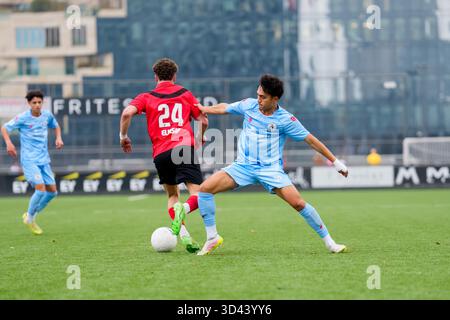 Amsterdam, Niederlande. November 2025. AMSTERDAM, 08-112025, Sportpark Goed Genoeg, Saison 2025/2026, Dutch Tweede Divisie Football, Spiel zwischen AFC und Jong Sparta Rotterdam, Foto zeigt Credit: Pro Shots/Alamy Live News Stockfoto