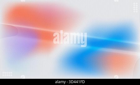 Weiches Regenbogenglühen mit mehrfarbigen welligen Linien abstrakter Farbverlauf Hintergrund. Vektorabbildung Stock Vektor