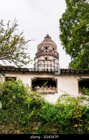 Tiger Hill Pagode Complex, Suzhou Stockfoto