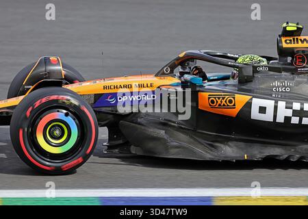 Sao Poulo, Brasilien. November 2025. Lando Norris (GBR) McLaren F1 Team MCL39 Mercedes während des Qualifikationstages des Formel 1 Grand Prix von Brasilien im Autodromo Jose Carlos Pace Credit: Action Plus Sports/Alamy Live News Stockfoto