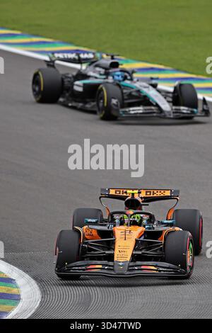 Sao Poulo, Brasilien. November 2025. Lando Norris (GBR) McLaren F1 Team MCL39 Mercedes während des Sprint-Rennens des F1 Grand Prix von Brasilien beim Autodromo Jose Carlos Pace Credit: Action Plus Sports/Alamy Live News Stockfoto