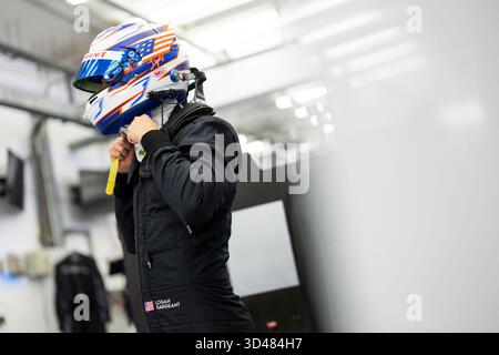 SARGEANT Logan (usa), Proton Competition, Ford Mustang LMGT3 #77, LM GT3, Aktion während des Rookie-Tests 2025 der FIA Langstrecken-Weltmeisterschaft 2025, am 9. November 2025 auf dem Bahrain International Circuit in Sakhir, Bahrain - Foto Julien Delfosse/DPPI Credit: DPPI Media/Alamy Live News Stockfoto