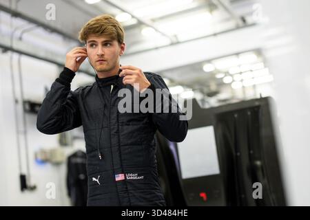 SARGEANT Logan (usa), Proton Competition, Ford Mustang LMGT3 #77, LM GT3, Aktion während des Rookie-Tests 2025 der FIA Langstrecken-Weltmeisterschaft 2025, am 9. November 2025 auf dem Bahrain International Circuit in Sakhir, Bahrain - Foto Julien Delfosse/DPPI Credit: DPPI Media/Alamy Live News Stockfoto