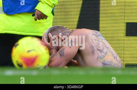 London, Großbritannien. November 2025. Tottenham Hotspur / Manchester United - Premier League - Tottenham Hotspur Stadium - London. Richarlison feiert sein Ziel. Bildnachweis: Mark Pain / Alamy Live News Stockfoto