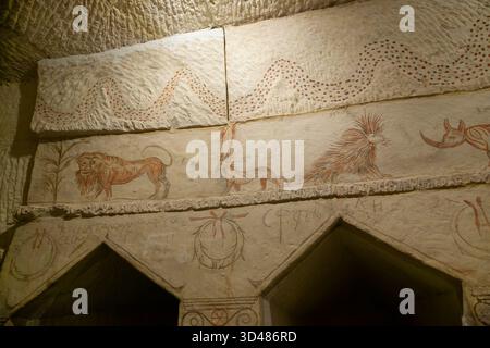 Sidonische Grabhöhlen im Nationalpark Beit Guvrin-Maresha Stockfoto