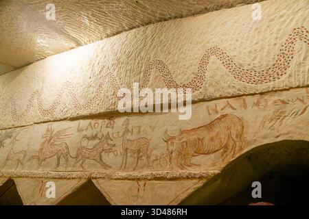 Sidonische Grabhöhlen im Nationalpark Beit Guvrin-Maresha Stockfoto