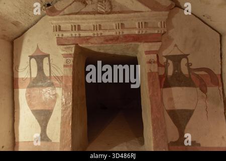 Sidonische Grabhöhlen im Nationalpark Beit Guvrin-Maresha Stockfoto