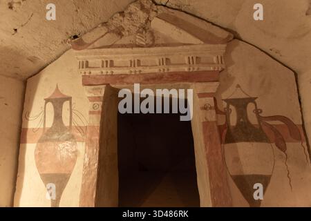 Sidonische Grabhöhlen im Nationalpark Beit Guvrin-Maresha Stockfoto