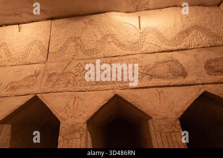Sidonische Grabhöhlen im Nationalpark Beit Guvrin-Maresha Stockfoto