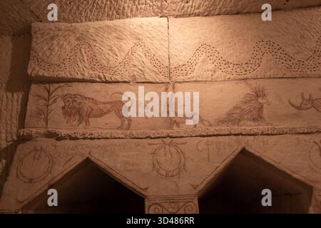 Sidonische Grabhöhlen im Nationalpark Beit Guvrin-Maresha Stockfoto