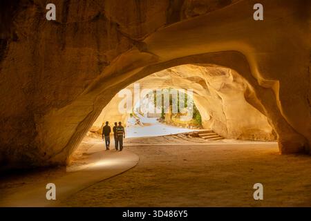 Beit Guvrin-Maresha Nationalpark „Glockenhöhle“ im Beit Guvrin Nationalpark Stockfoto