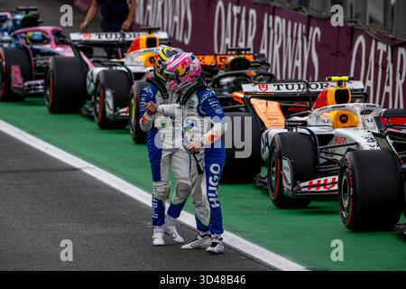INTERLAGOS CIRCUIT, BRASILIEN - 08. NOVEMBER: Liam Lawson, Racing Bulls VCARB 02 aus Neuseeland während des Großen Preises von Sao Paulo auf dem Interlagos Circuit am Samstag, 08. November 2025 in Sao Paulo, Brasilien (Foto: Michael Potts/BSR Agency) Stockfoto
