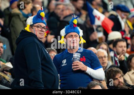 Saint Denis, Frankreich. November 2025. Fans von Frankreich während der Autumn Nations Series 2025, Rugby union Spiel zwischen Frankreich und Südafrika am 8. November 2025 im Stade de France in Saint-Denis bei Paris, Frankreich - Foto Nathan Barange/DPPI Credit: DPPI Media/Alamy Live News Stockfoto