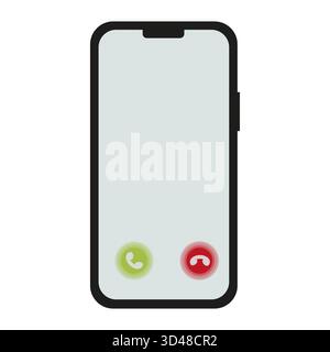 Anruf per Mobiltelefon. Abbildung des eingehenden Kontakts. Gesprächsvektor des Mobilteils. Smartphone-Bildschirm-Schnittstelle. Stock Vektor