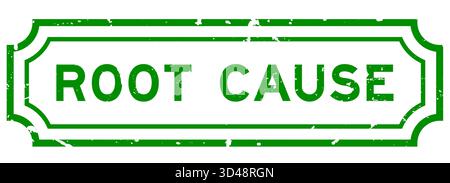 Grunge grünes Ursachenwort Gummisiegelstempel auf weißem Hintergrund Stock Vektor