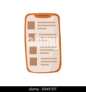 Einfacher flacher Vektor eines Smartphone-Bildschirms Stock Vektor