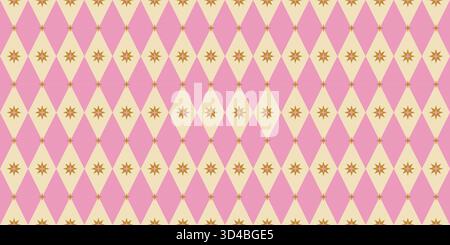 Nahtloses Muster Mit Rosa Goldenen Sternen Stock Vektor