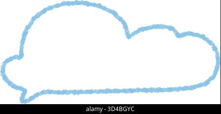 Runde Sprechblase Mit Kreideumriss Stock Vektor