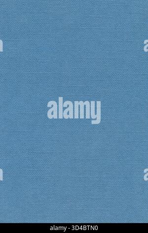 Pariser Blau Traditionelle Buckram Prägemuster, Natürliches Helles Matt Finish Buchbinderei Hardcover Wrap Wibalin Papier Swatch Vertikaler Hintergrund Stockfoto