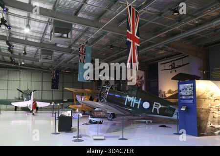 Temora, NSW, Australien. November 2025. Das Temora Aviation Museum bietet vom 2. September bis 20. November 2025 freien Eintritt, um 80 Jahre seit Ende des Zweiten Weltkriegs zu feiern. Das 1999 gegründete Temora Aviation Museum zeigt eine der weltweit besten Sammlungen fliegender historischer Flugzeuge. Im Bild: CA-13 Boomerang. Kredit: Carrot/Alamy Live News Stockfoto