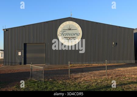 Temora, NSW, Australien. November 2025. Das 1999 gegründete Temora Aviation Museum zeigt eine der weltweit besten Sammlungen fliegenden His Stockfoto