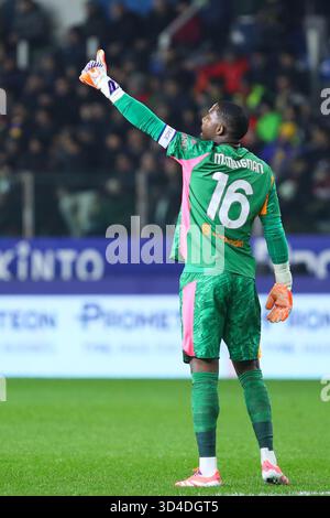 Mike Maignan vom AC Milan gestubt während der Serie A Match zwischen Parma Calcio 1913 und AC Milan im Ennio Tardini Stadion in Parma (Italien), 8. November 2025. Stockfoto