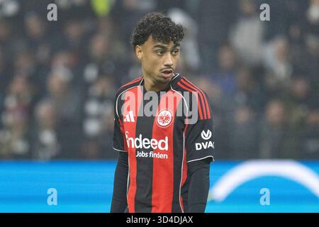 Nathaniel Brown (Eintracht Frankfurt #21), Ausschnitt, Porträt / Porträt, Eintracht Frankfurt - FSV FSV Mainz 05, Frankfurt, Deutsche Bank Park, 11/09/2025 Stockfoto